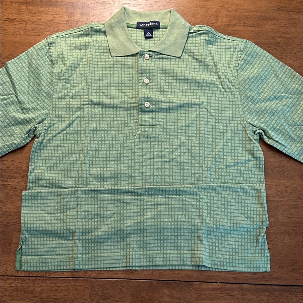 Lands' End Men's Polo Shirt in Light Green